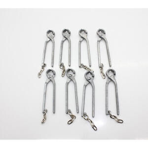 Vintage Lot Of 8 Miniature 2.25" Nail Pullers Tool Keychain Xmas Ornament